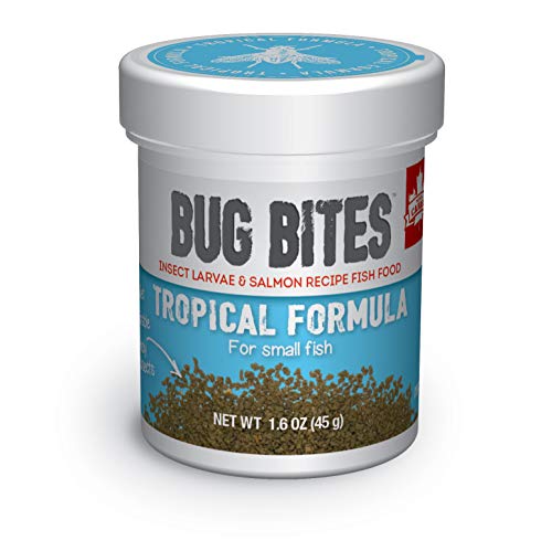 Fluval Böcek Isırıkları Tropikal Balık Yemi, Küçük ve Orta Ölçekli Balıklar için Küçük Granüller, 1.59 oz., A6577